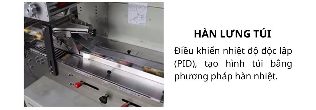 Bộ phận hàn lưng túi máy đóng gói kẹo dẻo