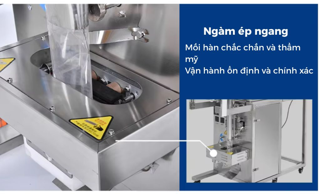Ngàm ép ngang máy đóng gói dầu OP Pack