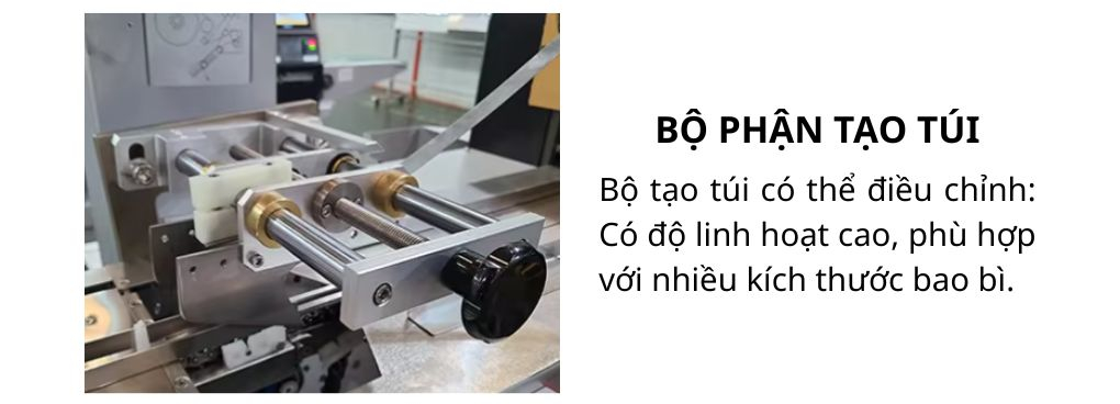 Bộ phận tạo túi của máy đóng gói kẹo nougat
