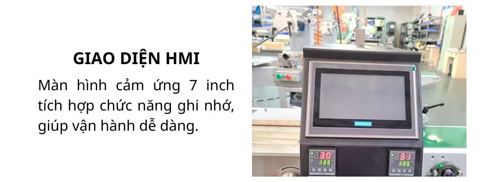 Máy được trang bị giao diện HMI thông minh