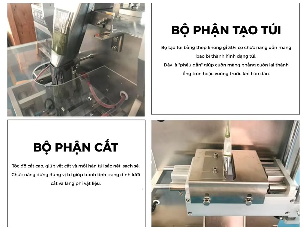 Chi tiết bộ phận của máy đóng gói nước tương