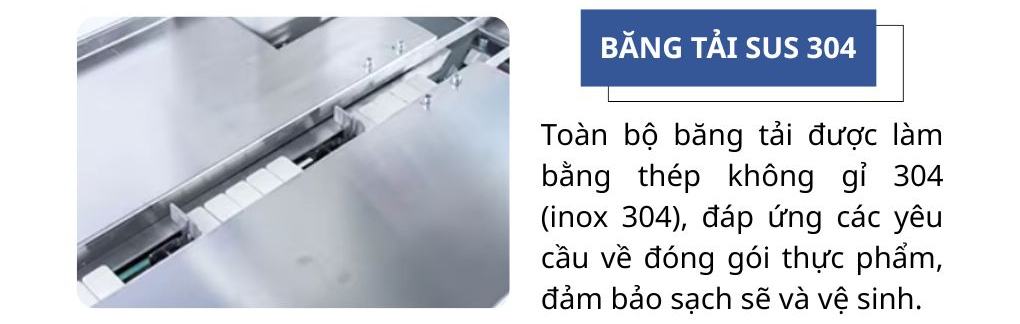Bảng tải nạp liệu làm bằng inox 304