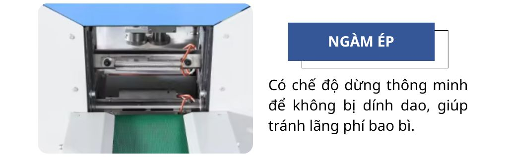Cụm ngàm ép nhiệt được trang bị hệ thống dừng thông minh