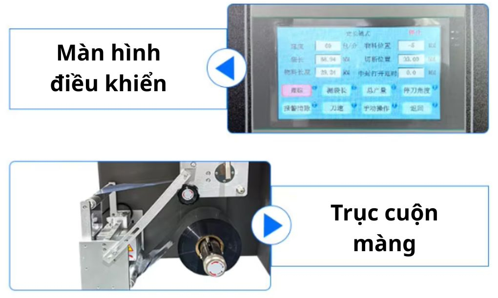 Màn hình điều khiển và trục cuộn màng thông minh