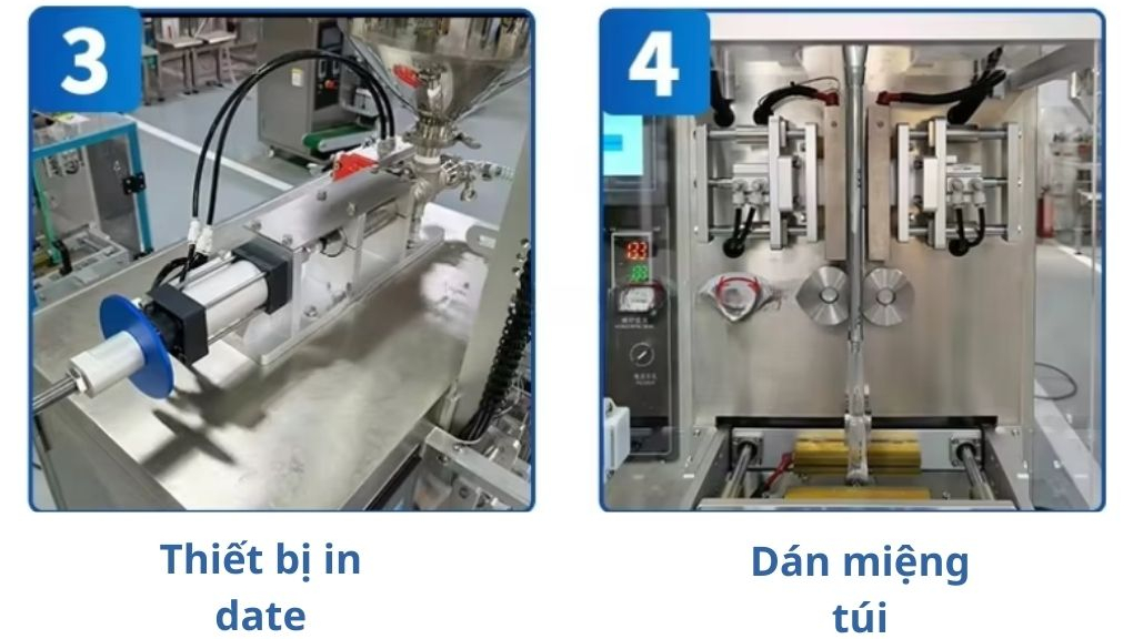 Thiết bị in hạn sử dụng và bộ phận hàn miệng túi