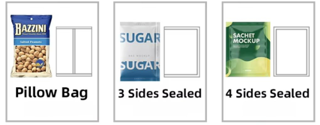 Kiểu túi dạng gối, túi 3 biên, túi 4 biên