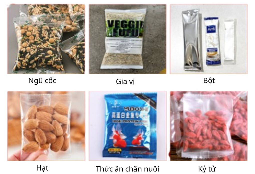 Đóng gói các loại hạt, gia vị, bột thô, snack