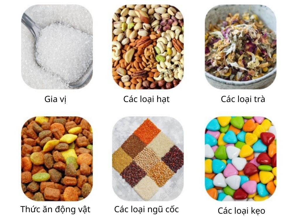 Đóng gói hạt, gia vị, trà, ngũ cốc, kẹo