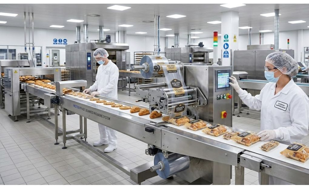 Dây chuyền đóng gói bánh ngọt hiện đại