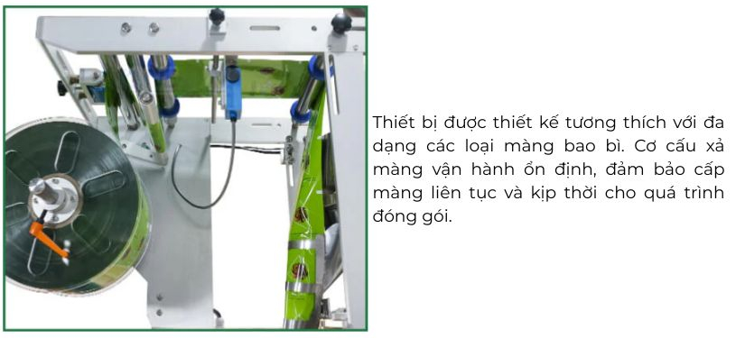 Trục xả màng vận hành liên tục