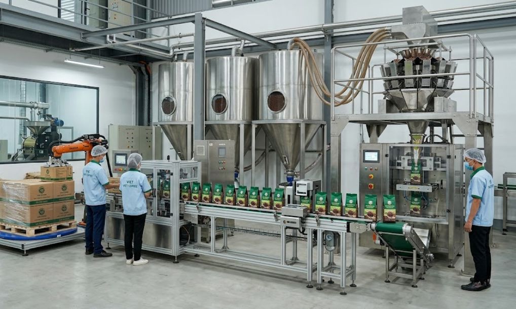 Dây chuyền đóng gói cà phê hạt