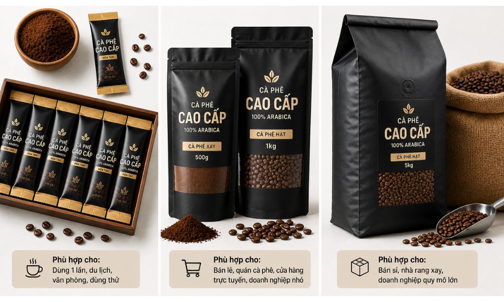 Các loại bao bì cà phê phổ biến