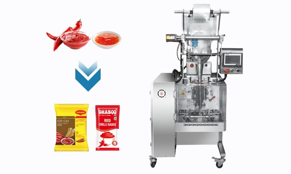 Máy đóng gói tương ớt dạng đứng