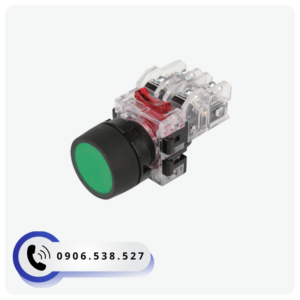 Nút nhấn công nghiệp màu xanh lá cây loại nhấn nhả